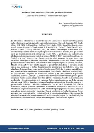 Salesforce Como Alternativa Crm Cloud Para Desarrolladores