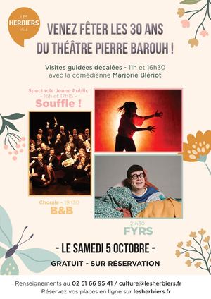 Flyer du programme "30 ans Théâtre"