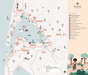Carte des pistes à pieds et à vélo