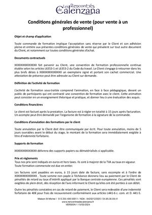 9 Cgv (Professionnel)
