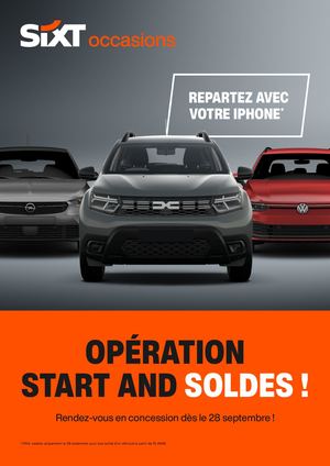 Opération Start & Soldes chez SIXT occasions