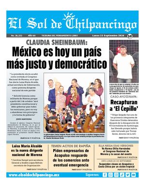 El Sol De Chilpancingo 23 Septiembre 2024