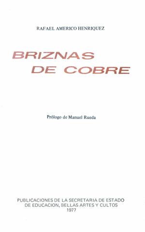 Briznas De Cobre, Poemas, Rafael Américo Henríquez