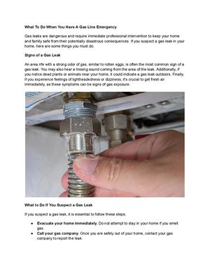 Calaméo - What To Do When You Have A Gas Line Emergency