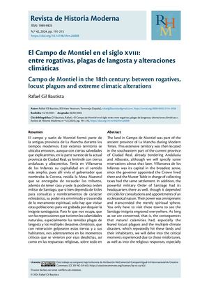 El Campo de Montiel en el siglo xviii