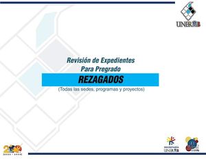 Revisión De Expedientes Pregrado Rezagados