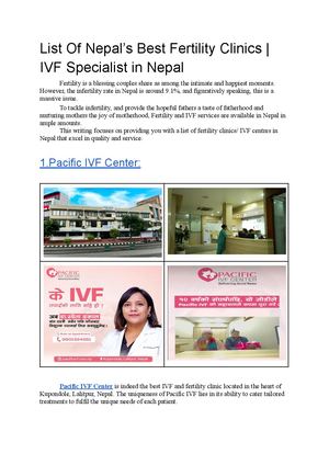 List Of Nepal’s Best Fertility Clinics