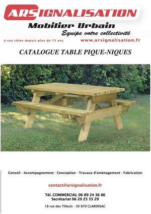 Catalogue Table Pique Niques