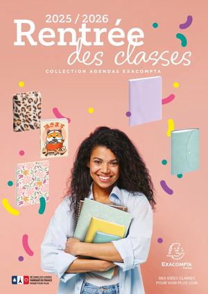 Catalogue Agendas Exacompta Rentrée des Classes 2025 - 2026