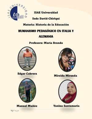 Revista Humanismo Pedagógico En Italia Y Alemania