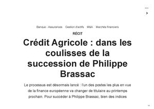 Crédit Agricole Dans Les Coulisses De La Succession De Philippe Brassac Les Echos (1)