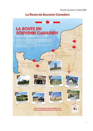 Dossier De Presse La Route Du Souvenir Canadien