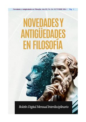 Boletín Digital Interdisciplinario Novedades En Filosofía Número 24 (Octubre 2024) Edición Final De Bhanzy (24 Set 2024)