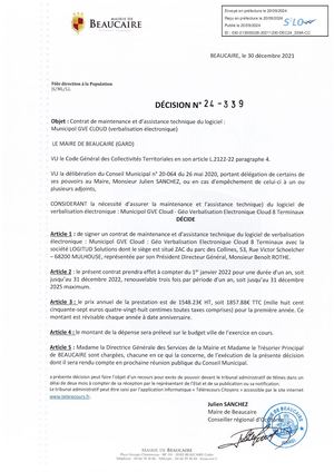 Parution Des Actes Administratifs (décisions) D'aujourd'hui (4).