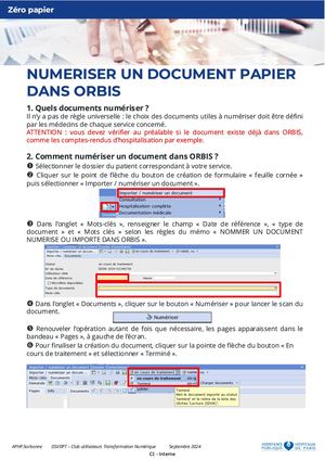 NUMERISER Ou IMPORTER Un Doc Dans ORBIS  GH Sorbonne V 2024 09 09 .