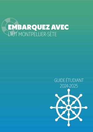 Etre étudiant à l'IUT Montpellier-Sète 2024-2025