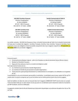 Reglemet Du Jeu Anniv