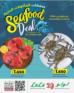 LuLu Sea Food Deal 28 Sep 2024