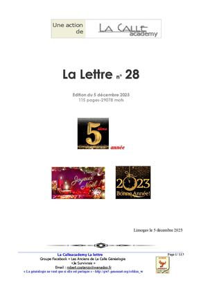 la lettre 28_2023 Ils ont fait La calle