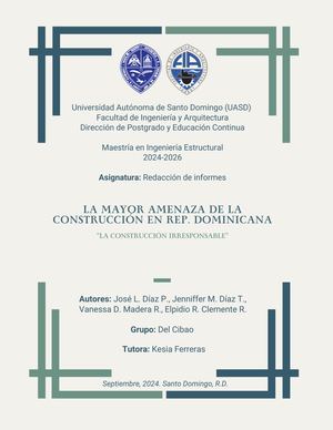 La Mayor Amenaza De La Construcción En República Dominicana