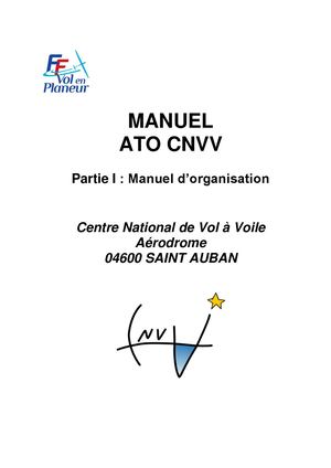 Cnvv Ato Partie I Manuel D'organisation Ed05 Janvier 2022
