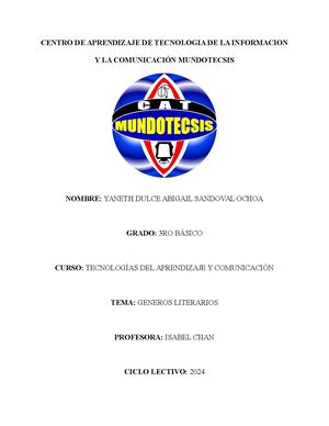 Generos Literarios
