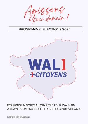 WAL1 CITOYENS - PROGRAMME