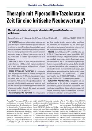 04 Therapie Mit Piperacillin Tazobactam Zeit Für Eine Kritische Neubewertung