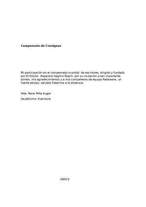 Campeonato De Consignas