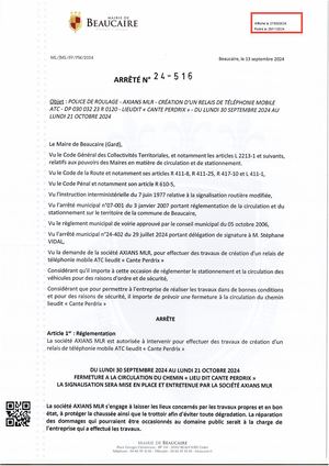 Parution Des Actes Administratifs (arrêtés) (18).