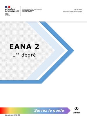 Guide utilisateur EANA 2 du 1er degré - DSDEN 92