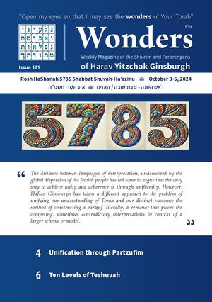 Wonders Issue 121 • Rosh HaShanah-Ha'azinu-Shuvah 5785