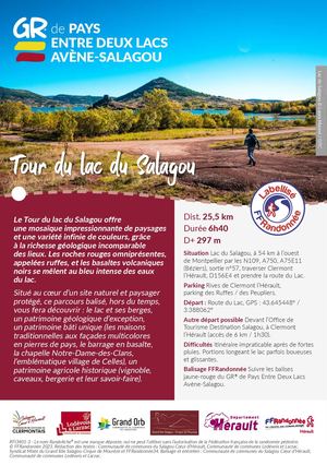 Rando fiche - Tour du lac du Salagou