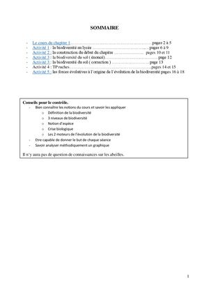Ensemble Du Cours Chapitre 1