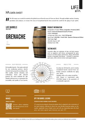 Fiche Technique Life Wine Grenache