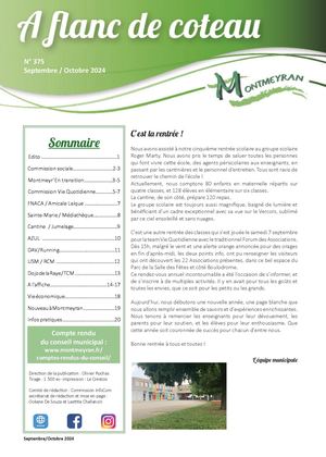 A Flanc De Coteau N°375 Septembre Octobre 2024