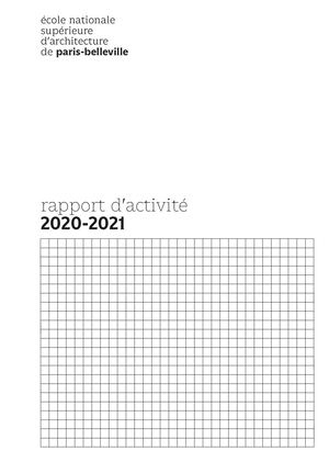 Rapport d'activité 2020-2021 de l'énsa-PB