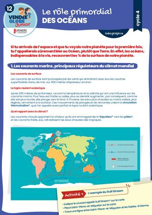 LA PROTECTION ENVIRONNEMENTALE_CYCLE 4 F12 Le Role Primordial Des Oceans