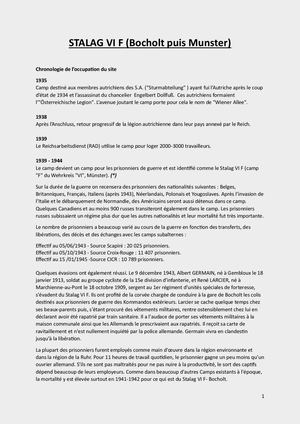 Historique Du Stalag Vi F