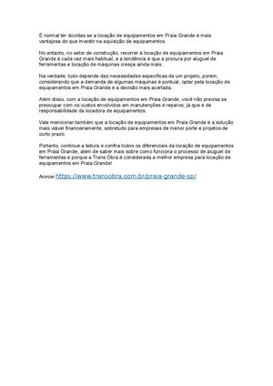 Trans Obra Praia Grande