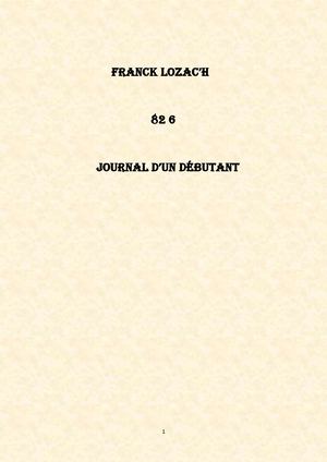 Franck Lozac'h   82 6 Journal D'un Débutant