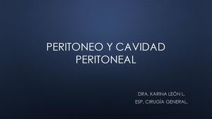 Peritoneo Y Cavidad Peritoneal