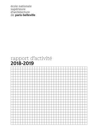 Rapport d'activité 2018-2019 de l'énsa-PB