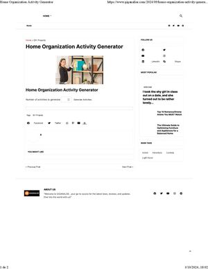 Calaméo - Home Organization Activity Generator