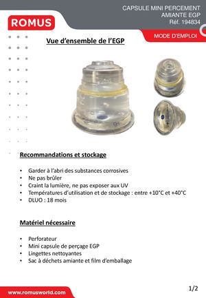 194834 Capsule De Percage Amiant Egpsol Fr