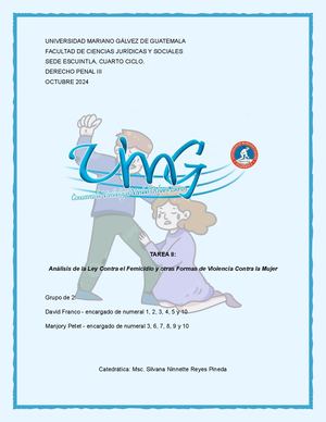 Análisis De La Ley Contra El Femicidio Y Otras Formas De Violencia Contra La Mujer