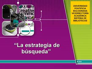 Laestrategiadebusqueda 120213151455 Phpapp02
