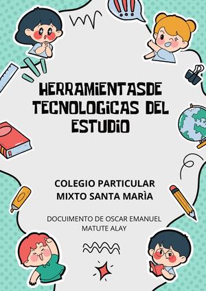 Documento A4 Portada Carátula Proyecto Escolar Creativa Infantil Multicolor