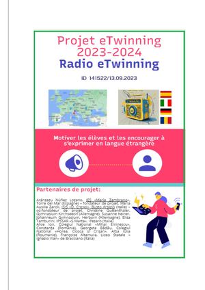 Dossier du projet Radio eTwinning 2023_2024
