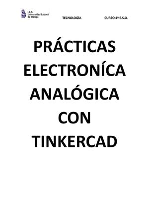 Prácticas Electroníca Analógica Con Tinkercad